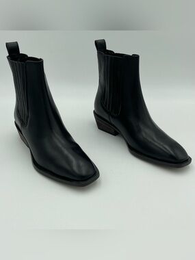 Seychells SZ 6.5 Black Leather Hold Me Down Western Boots-MSRP $179
